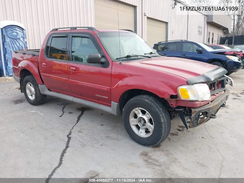 2001 Ford Explorer Sport Trac VIN: 1FMZU67E61UA61939 Lot: 40855277