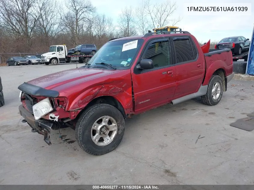 2001 Ford Explorer Sport Trac VIN: 1FMZU67E61UA61939 Lot: 40855277