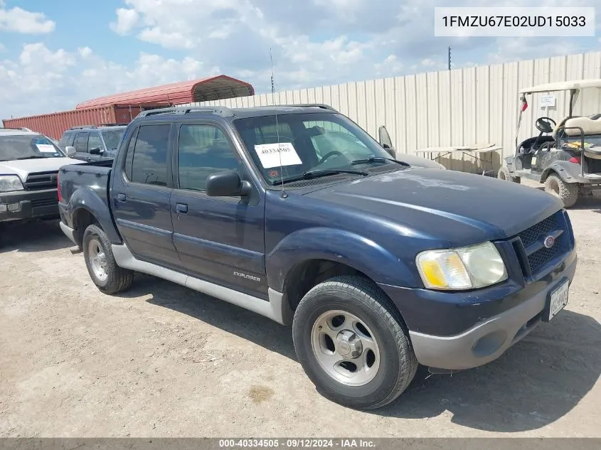 2002 Ford Explorer Sport Trac VIN: 1FMZU67E02UD15033 Lot: 40334505