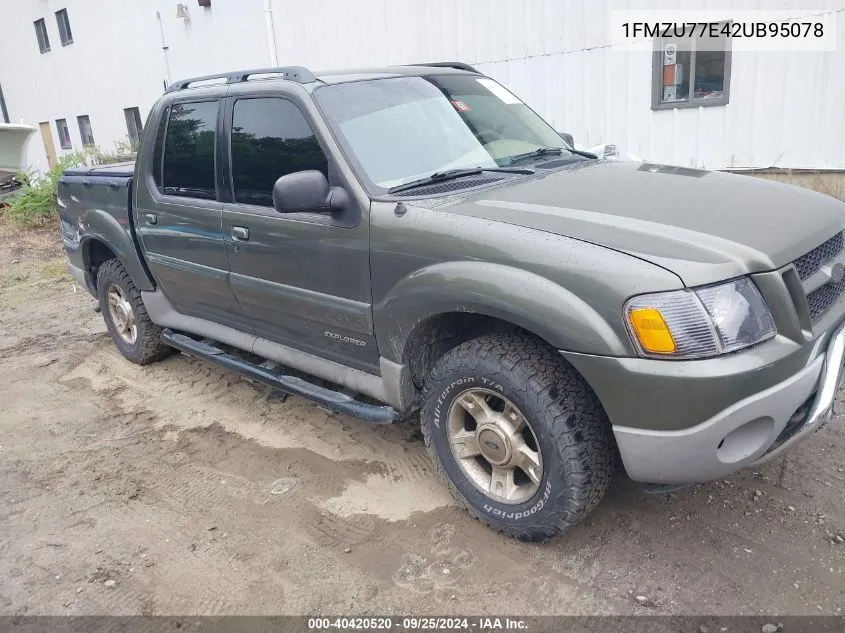 2002 Ford Explorer Sport Trac VIN: 1FMZU77E42UB95078 Lot: 40420520