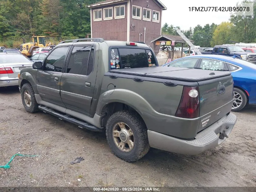 2002 Ford Explorer Sport Trac VIN: 1FMZU77E42UB95078 Lot: 40420520