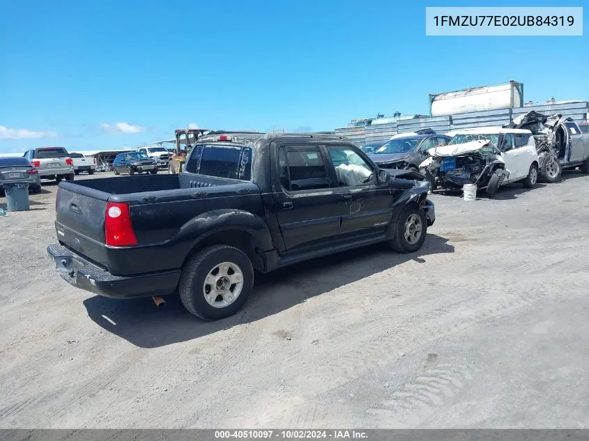 2002 Ford Explorer Sport Trac Value VIN: 1FMZU77E02UB84319 Lot: 40510097