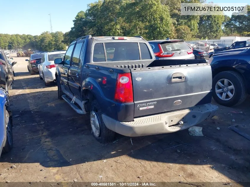 2002 Ford Explorer Sport Trac VIN: 1FMZU67E12UC05107 Lot: 40581581