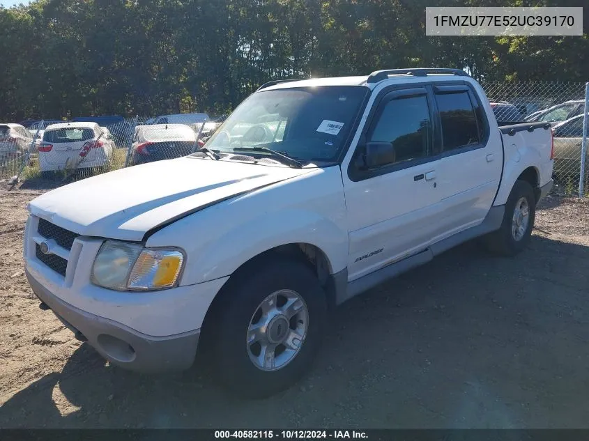 2002 Ford Explorer Sport Trac Value VIN: 1FMZU77E52UC39170 Lot: 40582115