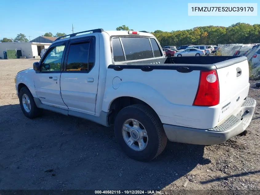 2002 Ford Explorer Sport Trac Value VIN: 1FMZU77E52UC39170 Lot: 40582115