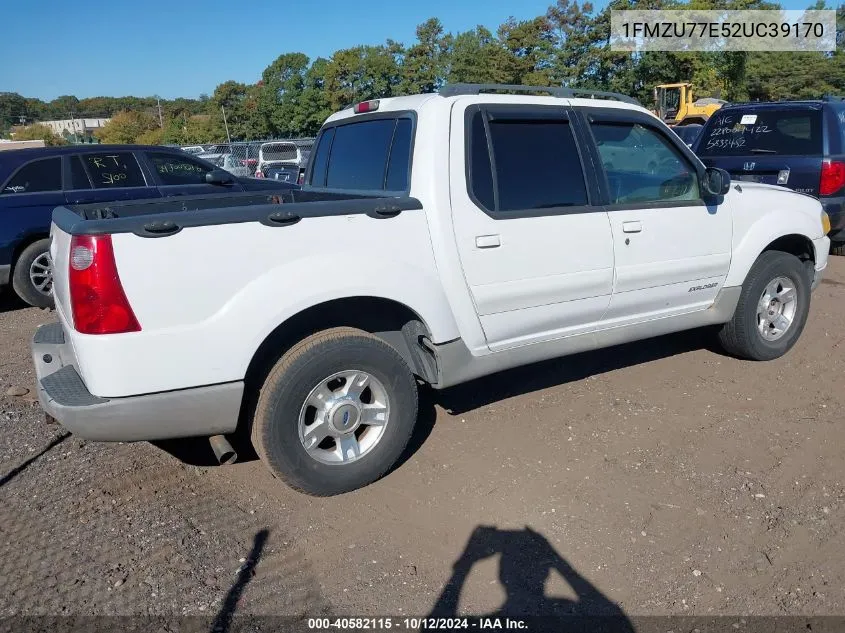 2002 Ford Explorer Sport Trac Value VIN: 1FMZU77E52UC39170 Lot: 40582115