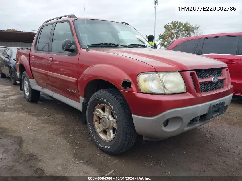 2002 Ford Explorer Sport Trac Value VIN: 1FMZU77E22UC02786 Lot: 40584960