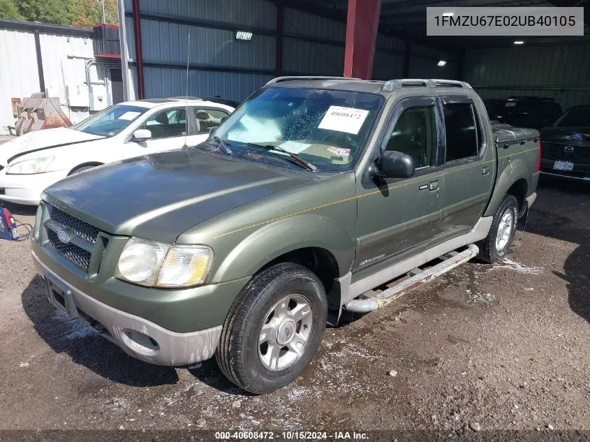 2002 Ford Explorer Sport Trac VIN: 1FMZU67E02UB40105 Lot: 40608472