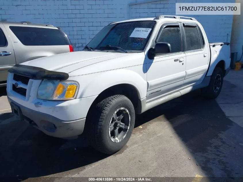 2002 Ford Explorer Sport Trac VIN: 1FMZU77E82UC61700 Lot: 40613598