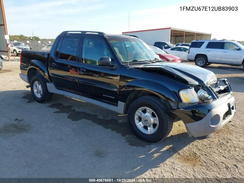 2002 Ford Explorer Sport Trac VIN: 1FMZU67E12UB83903 Lot: 40676851