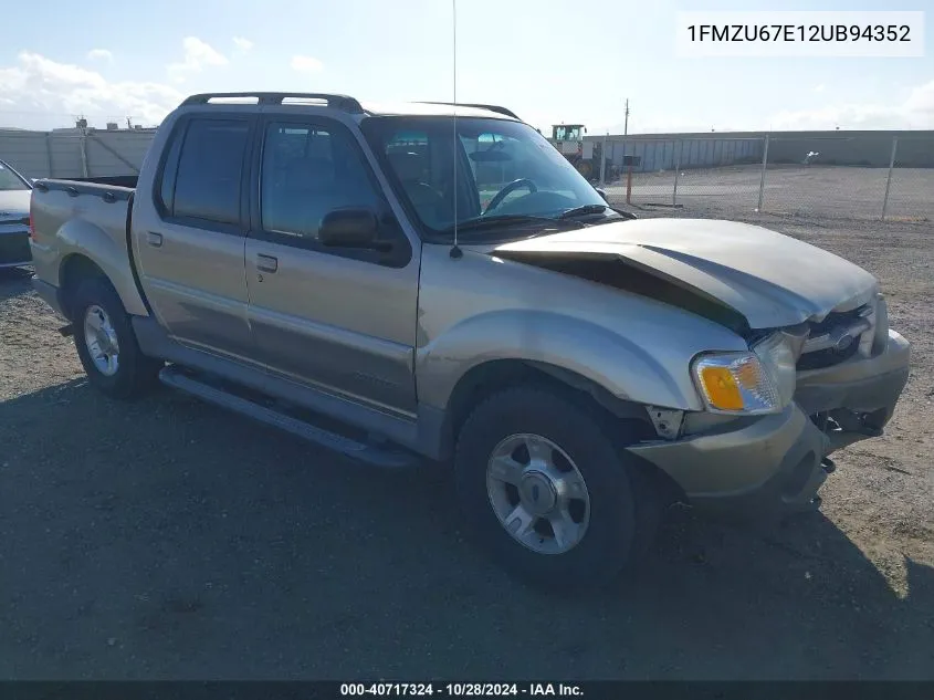 2002 Ford Explorer Sport Trac VIN: 1FMZU67E12UB94352 Lot: 40717324