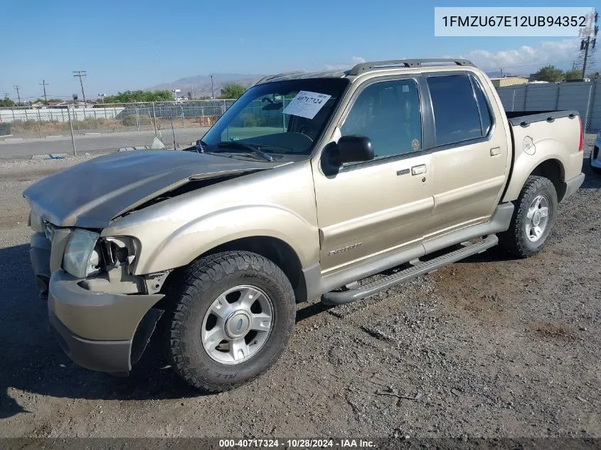 2002 Ford Explorer Sport Trac VIN: 1FMZU67E12UB94352 Lot: 40717324