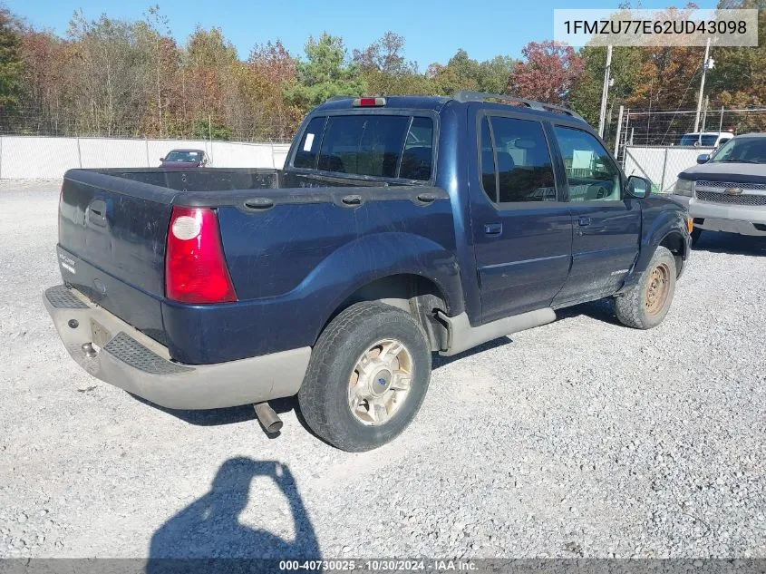 2002 Ford Explorer Sport Trac VIN: 1FMZU77E62UD43098 Lot: 40730025