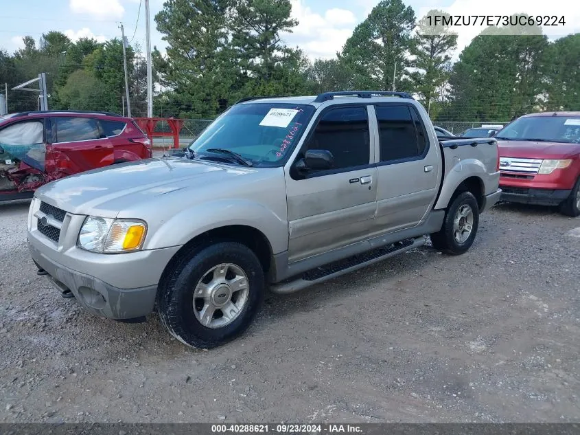 2003 Ford Explorer Sport Trac Xls/Xlt VIN: 1FMZU77E73UC69224 Lot: 40288621