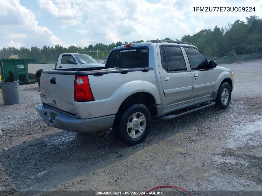 2003 Ford Explorer Sport Trac Xls/Xlt VIN: 1FMZU77E73UC69224 Lot: 40288621