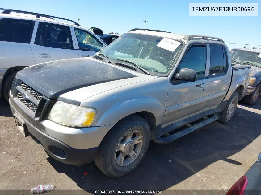 2003 Ford Explorer Sport Trac Xls/Xlt VIN: 1FMZU67E13UB00696 Lot: 40327806