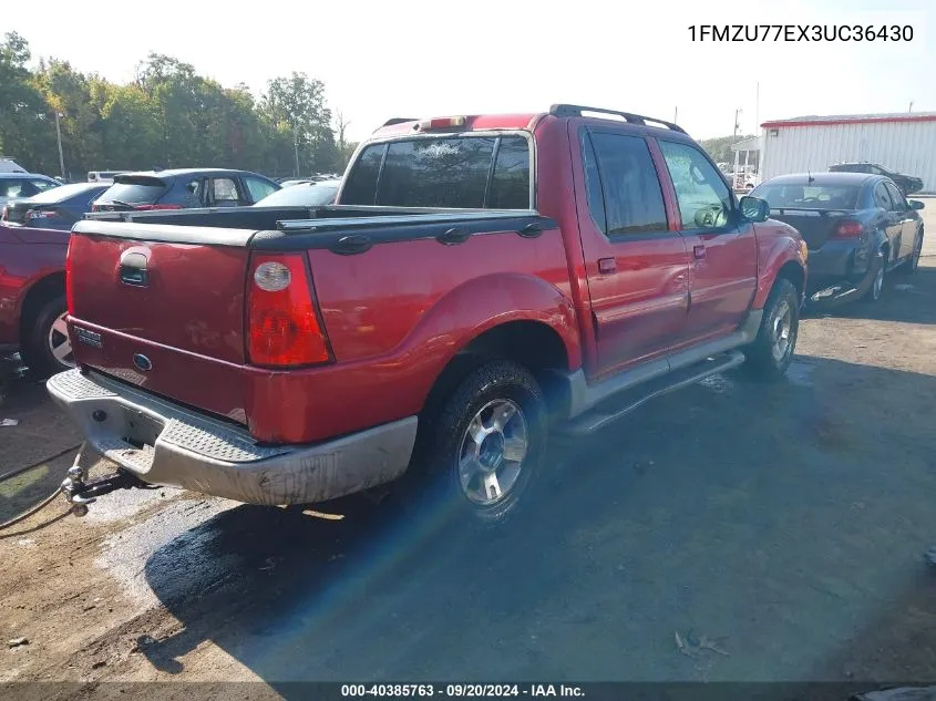 2003 Ford Explorer Sport Trac Xls/Xlt VIN: 1FMZU77EX3UC36430 Lot: 40385763