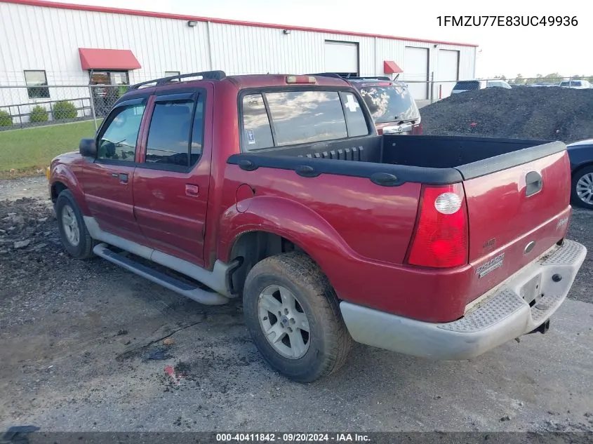 2003 Ford Explorer Sport Trac Xls/Xlt VIN: 1FMZU77E83UC49936 Lot: 40411842