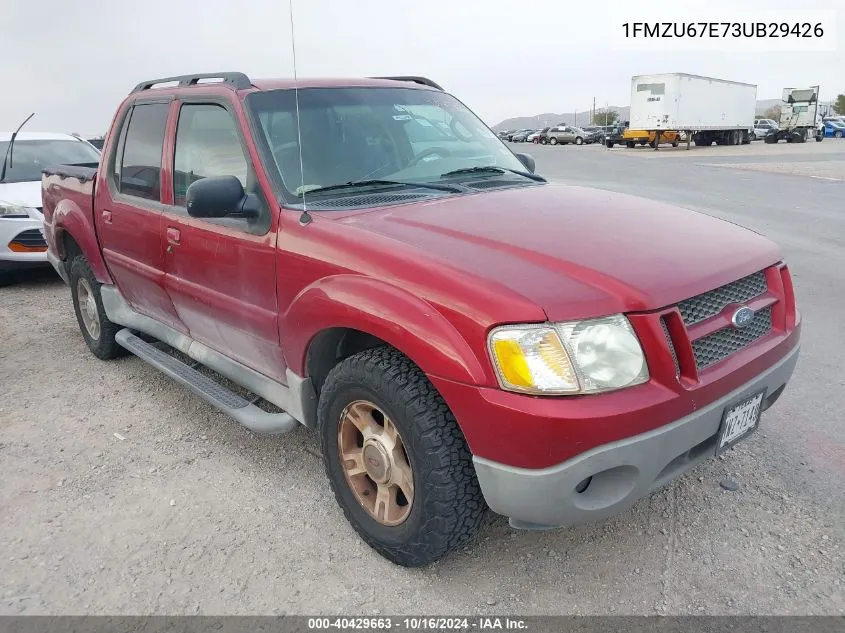 2003 Ford Explorer Sport Trac Xls/Xlt VIN: 1FMZU67E73UB29426 Lot: 40429663