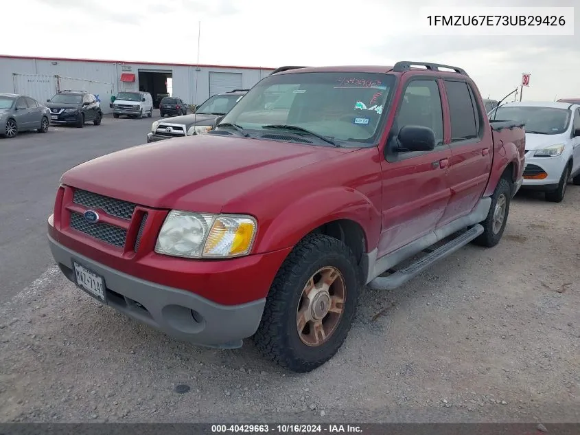 2003 Ford Explorer Sport Trac Xls/Xlt VIN: 1FMZU67E73UB29426 Lot: 40429663