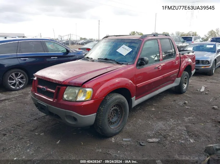 2003 Ford Explorer Sport Trac Xls/Xlt VIN: 1FMZU77E63UA39545 Lot: 40438347