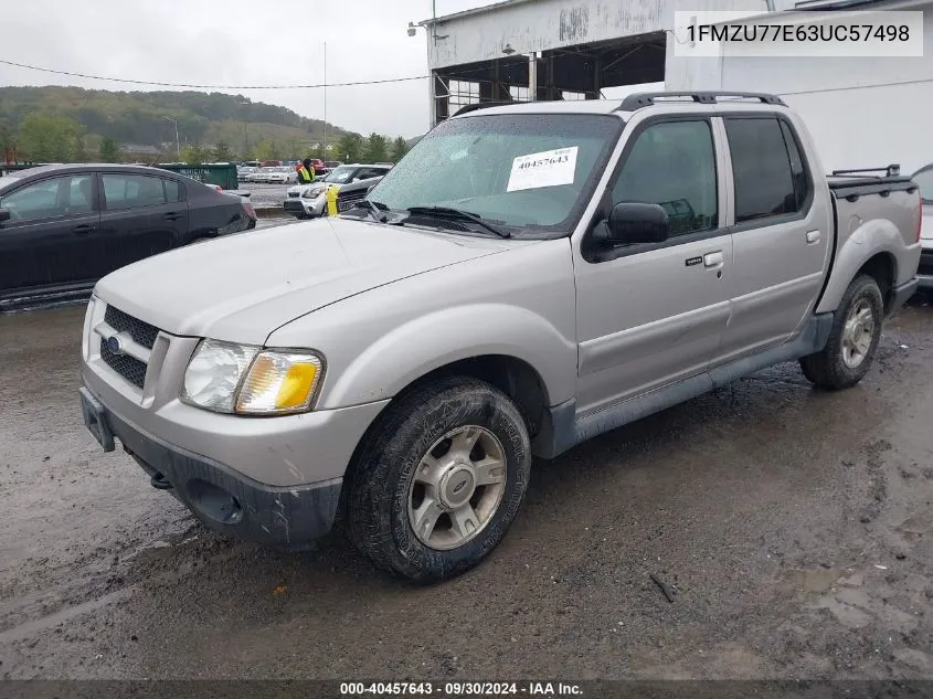 2003 Ford Explorer Sport Trac Xls/Xlt VIN: 1FMZU77E63UC57498 Lot: 40457643