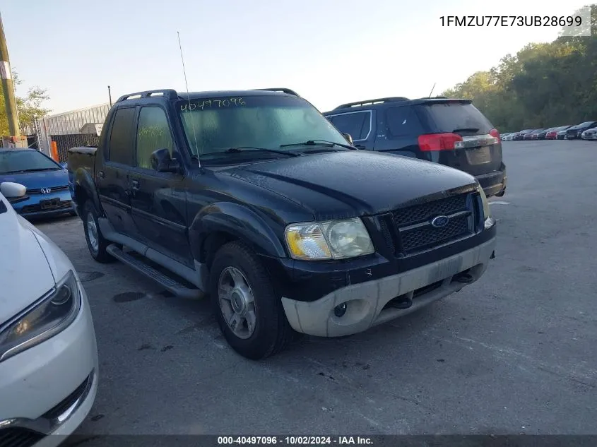 2003 Ford Explorer Sport Trac Xls/Xlt VIN: 1FMZU77E73UB28699 Lot: 40497096