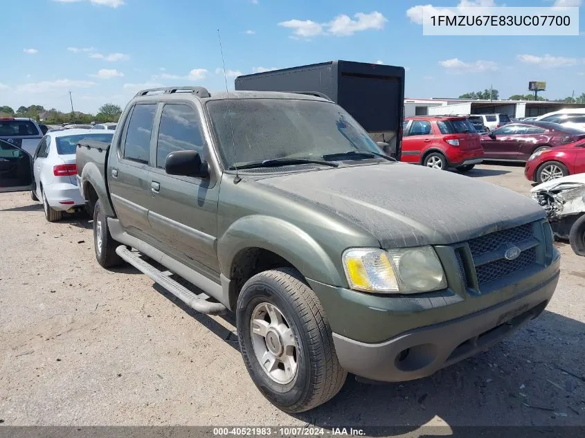 2003 Ford Explorer Sport Trac Xls/Xlt VIN: 1FMZU67E83UC07700 Lot: 40521983