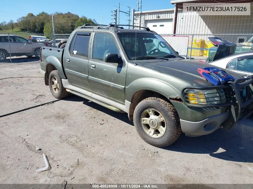 2003 Ford Explorer Sport Trac Xls/Xlt VIN: 1FMZU77E23UA17526 Lot: 40528908