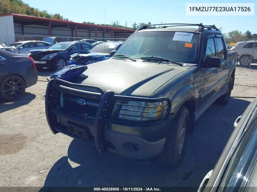 2003 Ford Explorer Sport Trac Xls/Xlt VIN: 1FMZU77E23UA17526 Lot: 40528908