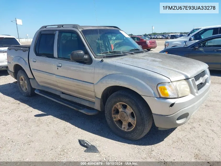 2003 Ford Explorer Sport Trac Xls/Xlt VIN: 1FMZU67E93UA33278 Lot: 40543679