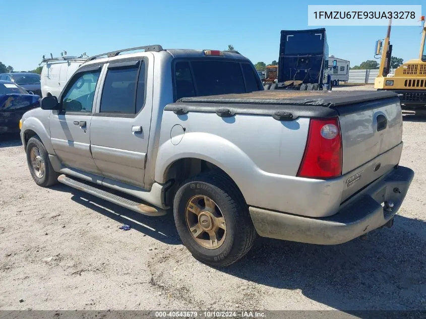 2003 Ford Explorer Sport Trac Xls/Xlt VIN: 1FMZU67E93UA33278 Lot: 40543679