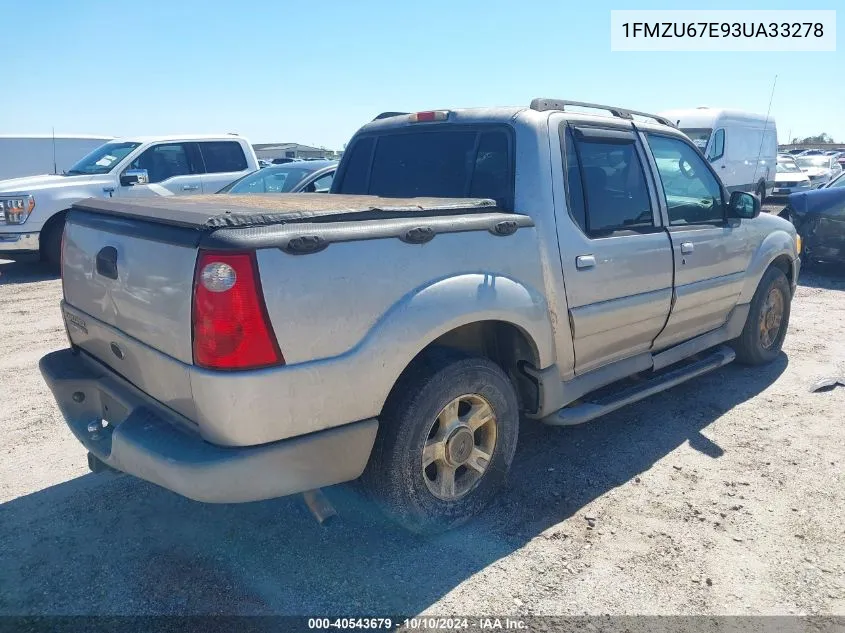 2003 Ford Explorer Sport Trac Xls/Xlt VIN: 1FMZU67E93UA33278 Lot: 40543679