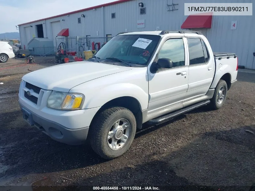 2003 Ford Explorer Sport Trac Xls/Xlt VIN: 1FMZU77E83UB90211 Lot: 40554458