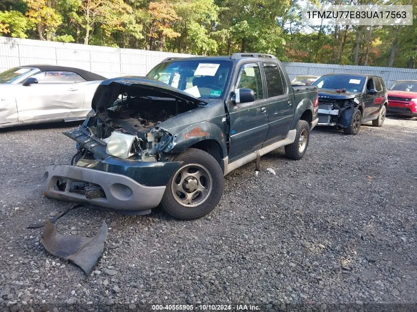 2003 Ford Explorer Sport Trac Xls/Xlt VIN: 1FMZU77E83UA17563 Lot: 40555905