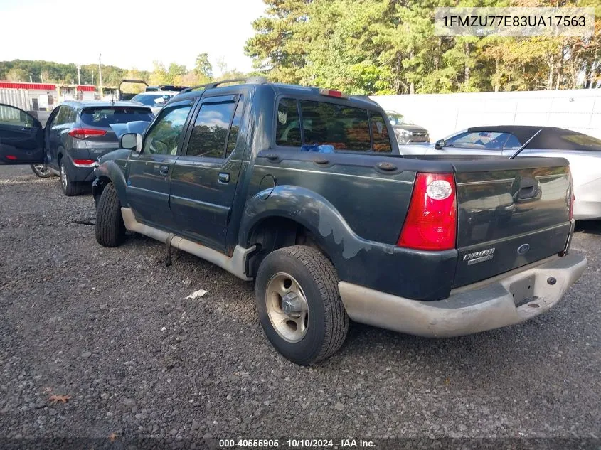 2003 Ford Explorer Sport Trac Xls/Xlt VIN: 1FMZU77E83UA17563 Lot: 40555905