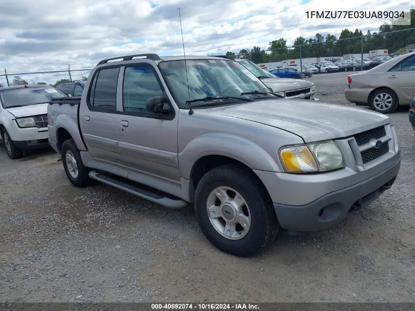 2003 Ford Explorer Sport Trac Xls/Xlt VIN: 1FMZU77E03UA89034 Lot: 40592074