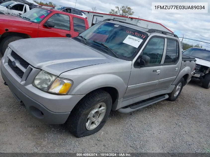 2003 Ford Explorer Sport Trac Xls/Xlt VIN: 1FMZU77E03UA89034 Lot: 40592074