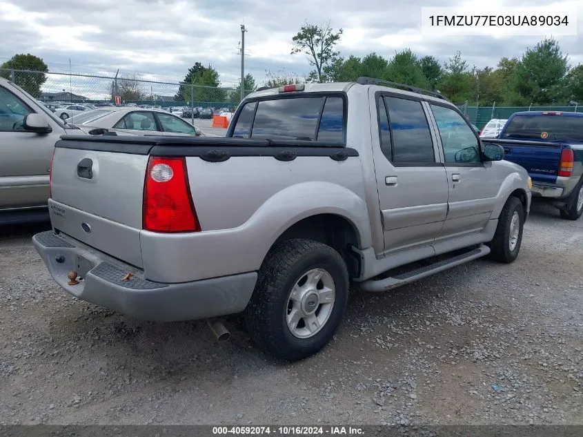 2003 Ford Explorer Sport Trac Xls/Xlt VIN: 1FMZU77E03UA89034 Lot: 40592074