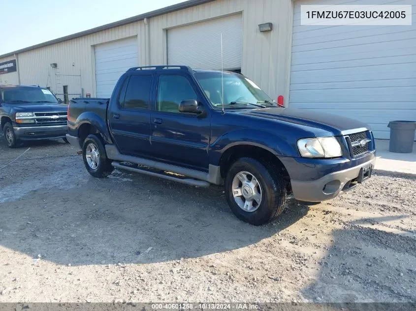 2003 Ford Explorer Sport Trac Xls/Xlt VIN: 1FMZU67E03UC42005 Lot: 40601258