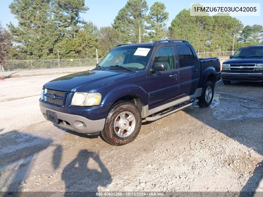 2003 Ford Explorer Sport Trac Xls/Xlt VIN: 1FMZU67E03UC42005 Lot: 40601258