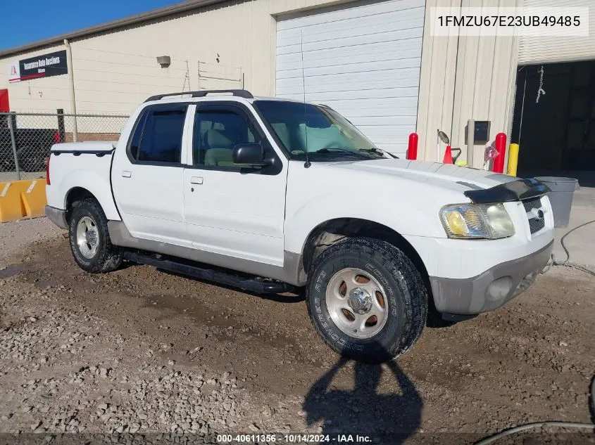 2003 Ford Explorer Sport Trac Xls/Xlt VIN: 1FMZU67E23UB49485 Lot: 40611356