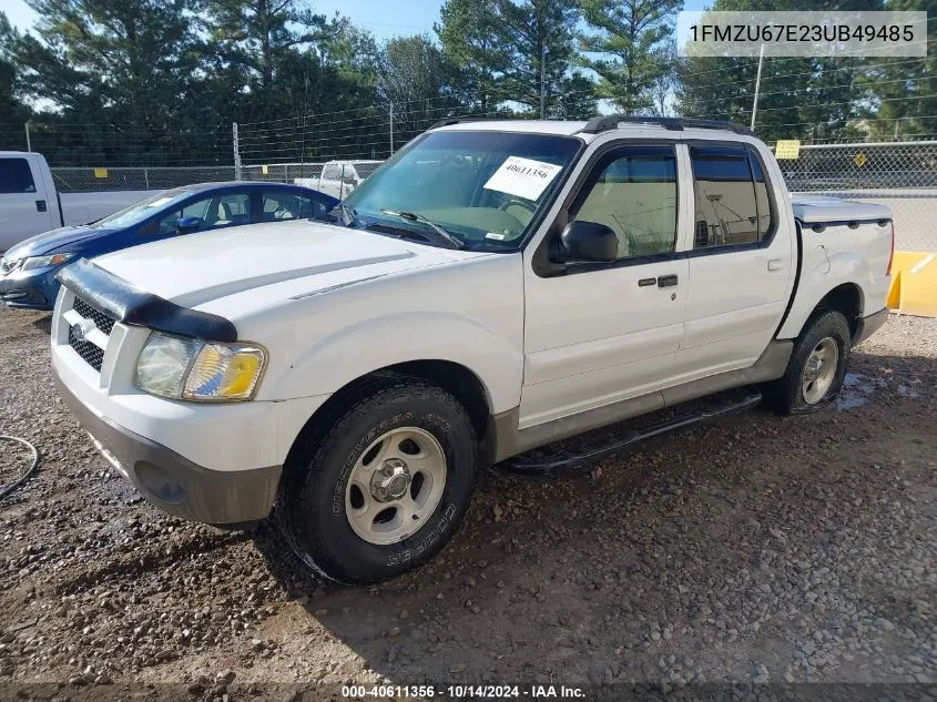 2003 Ford Explorer Sport Trac Xls/Xlt VIN: 1FMZU67E23UB49485 Lot: 40611356