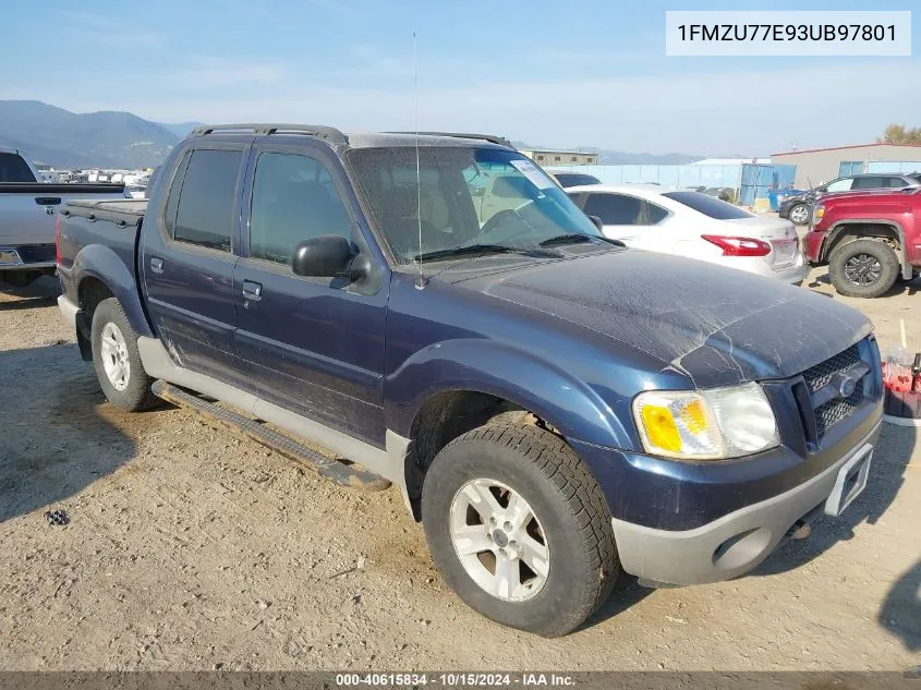 2003 Ford Explorer Sport Trac Xls/Xlt VIN: 1FMZU77E93UB97801 Lot: 40615834