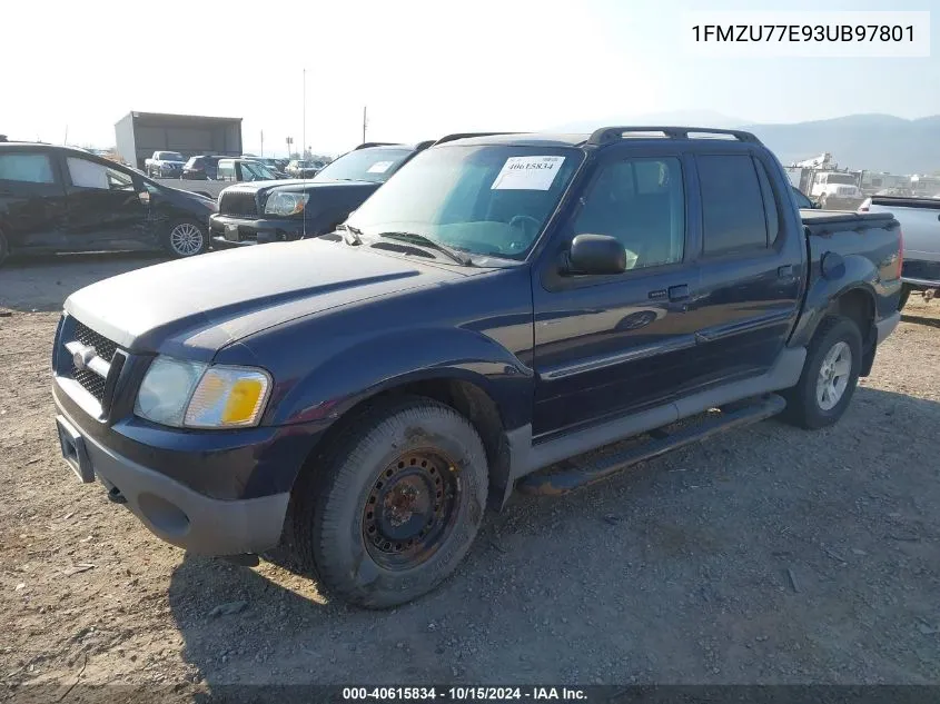 2003 Ford Explorer Sport Trac Xls/Xlt VIN: 1FMZU77E93UB97801 Lot: 40615834