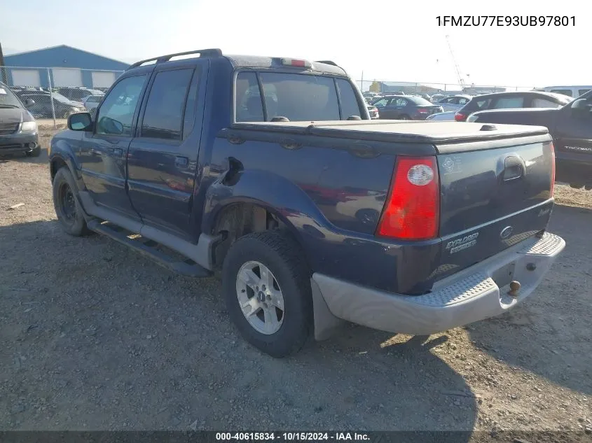 2003 Ford Explorer Sport Trac Xls/Xlt VIN: 1FMZU77E93UB97801 Lot: 40615834