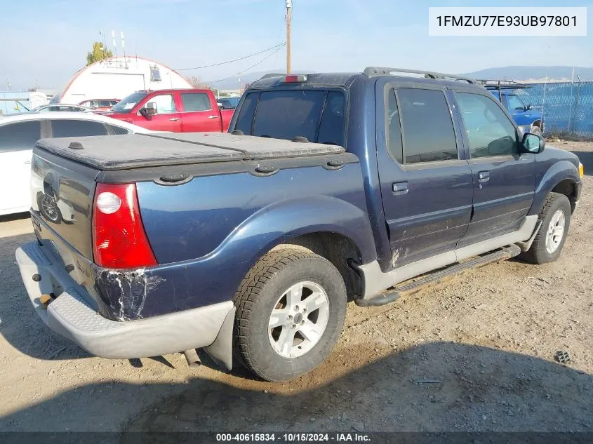 2003 Ford Explorer Sport Trac Xls/Xlt VIN: 1FMZU77E93UB97801 Lot: 40615834