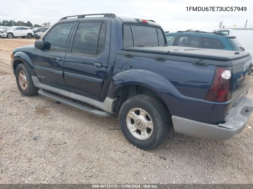 2003 Ford Explorer Sport Trac Xls/Xlt VIN: 1FMDU67E73UC57949 Lot: 40733175