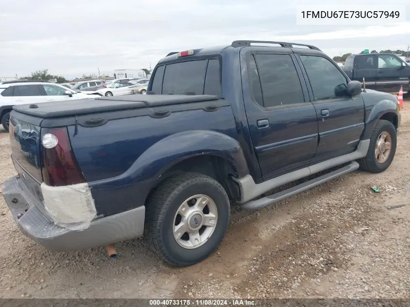 2003 Ford Explorer Sport Trac Xls/Xlt VIN: 1FMDU67E73UC57949 Lot: 40733175