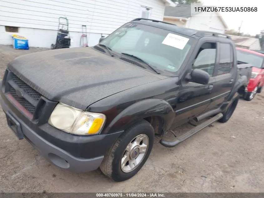 2003 Ford Explorer Sport Trac Xls/Xlt VIN: 1FMZU67E53UA50868 Lot: 40760975